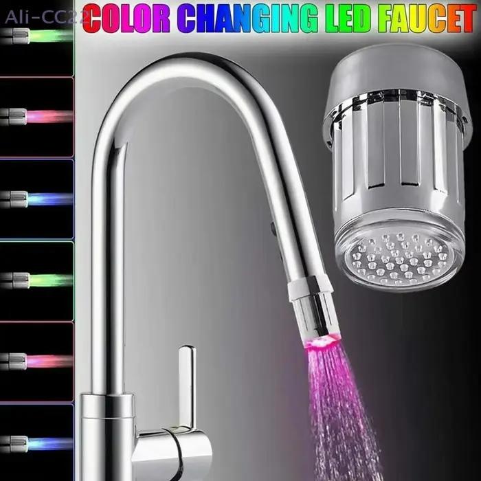 Robinet à capteur écologique avec indicateur d'affichage LED 3 couleurs