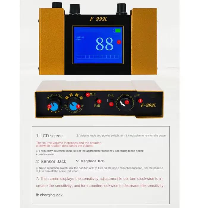 Détecteur de fuite de tuyau d'eau F999L/F999E