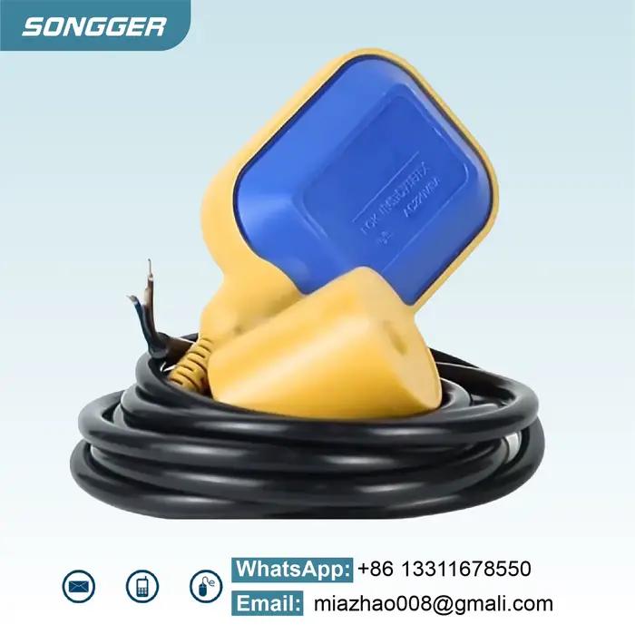 Interrupteur de Niveau à Flotteur Câble 2 à 6m Étanche IP65 Puissance 1650W pour Pompe Réservoir Contrôle de