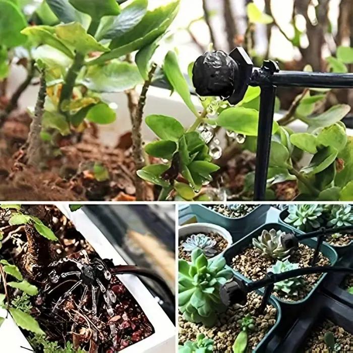 50 pièces d'arroseurs micro-goutteurs réglables de 1/4 pouce pour un système d'arrosage sans effort