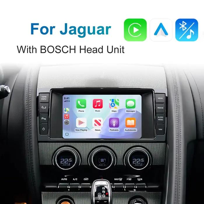 Carplay Android Auto sans fil 2025, compatible avec Land Rover Jaguar Bosch Discovery4 Evoque Freelander2 XE XF XJL