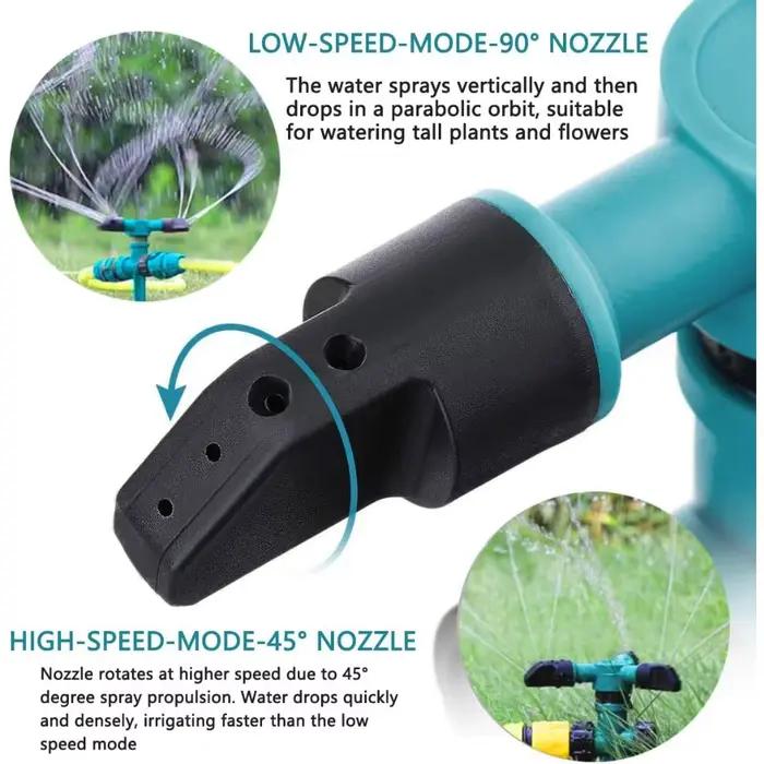 Arroseurs de jardin, arroseur de pelouse rotatif à 360 degrés couvrant une grande surface