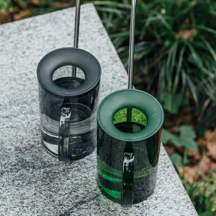 Arrosoir d'intérieur 1L en plastique transparent à long bec pour plantes en pot