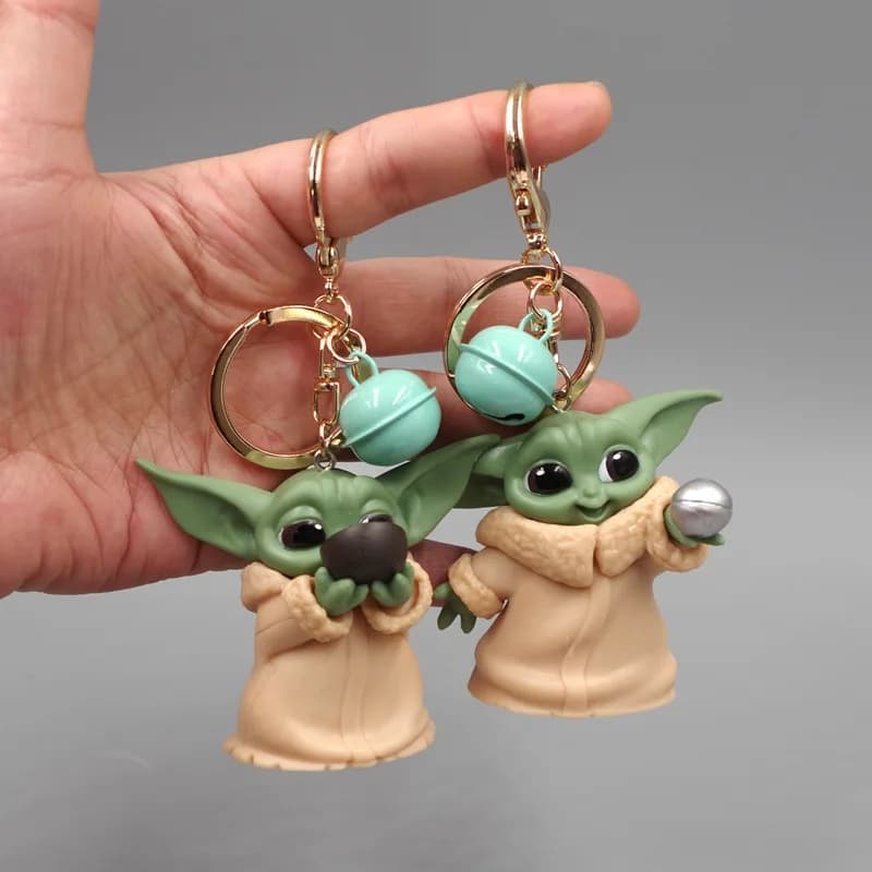 Porte-clés mignon bébé Yoda, figurine mandalorien, jouets d'action, Star VAN, cadeaux chauds pour en