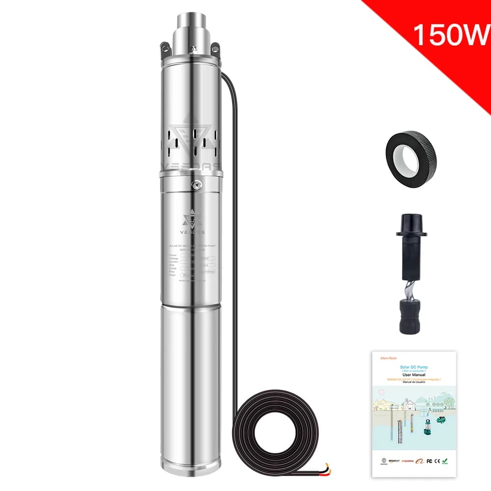 Pompe à Eau Solaire SubSN avec Contrôleur Intégré, 400W, 12V, 24V, 48V, 60V, pour l'Irrigation