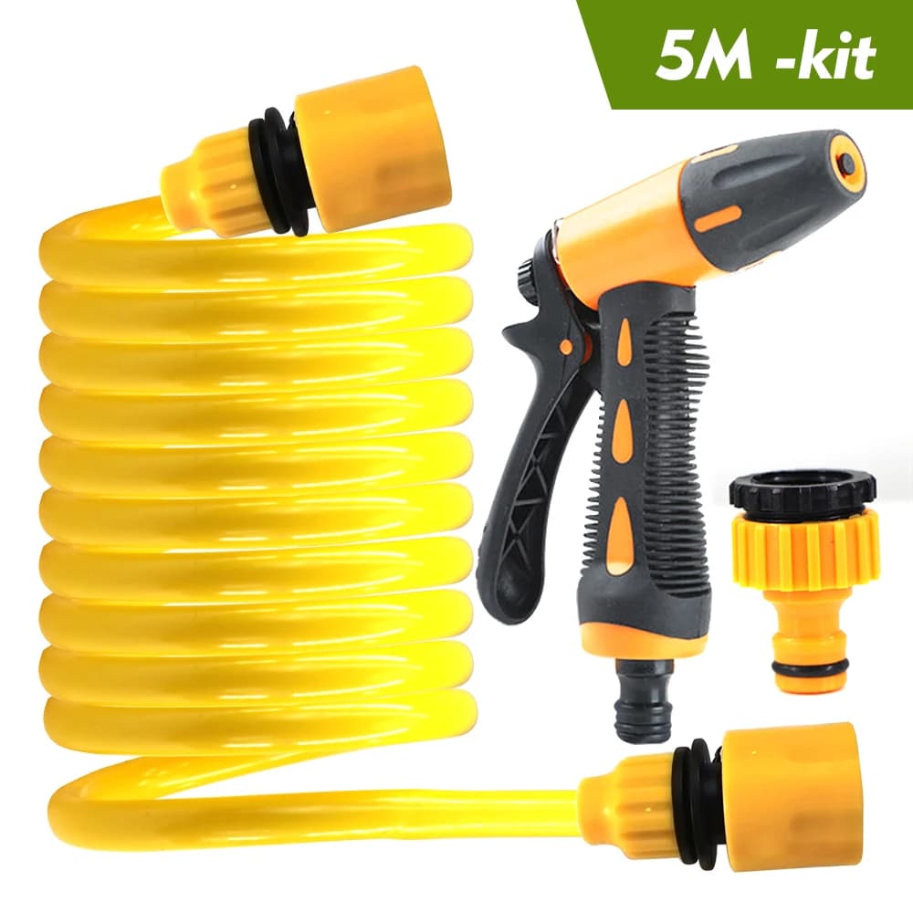 Tuyau d'extension de jardin avec pulvérisateur, pour le nettoyage de voiture, cour, arrosage de pelo