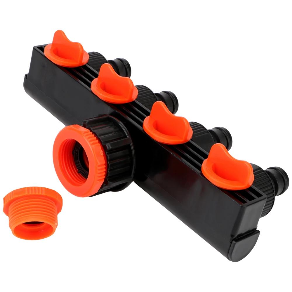 Distributeur de valve 3/4" pour arrosage, connecteur 4 voies pour tuyau d'arrosage et robinet