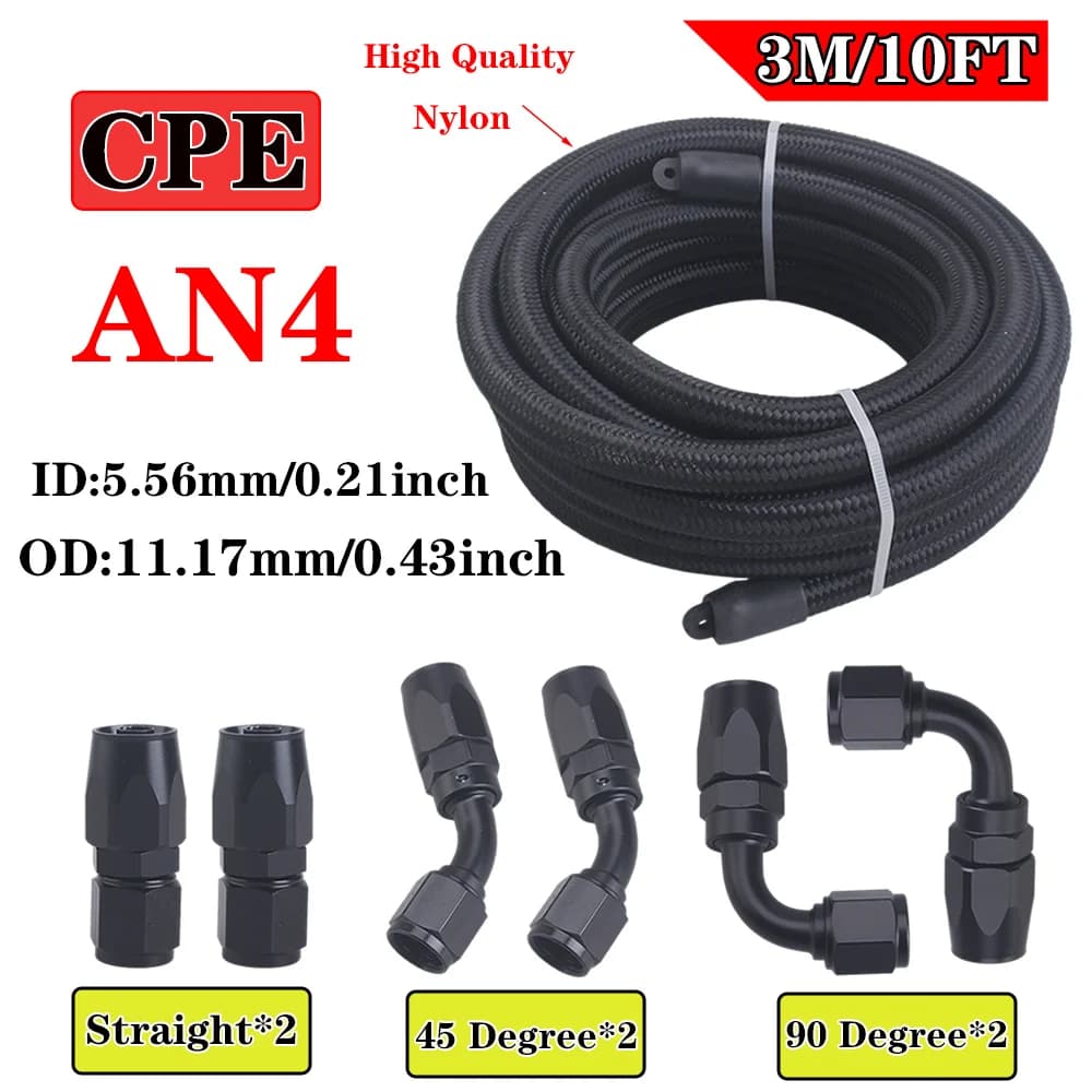 3M AN4 AN6 AN8 AN10 tuyau de carburant de voiture ligne de gaz d'huile Nylon acier tressé CPE Pipeli