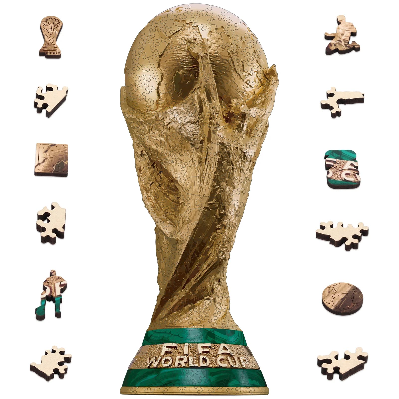 Puzzle 3D en bois Match de football mondial 2026 – Affiche USA Canada Mexique – Cadeau de collection