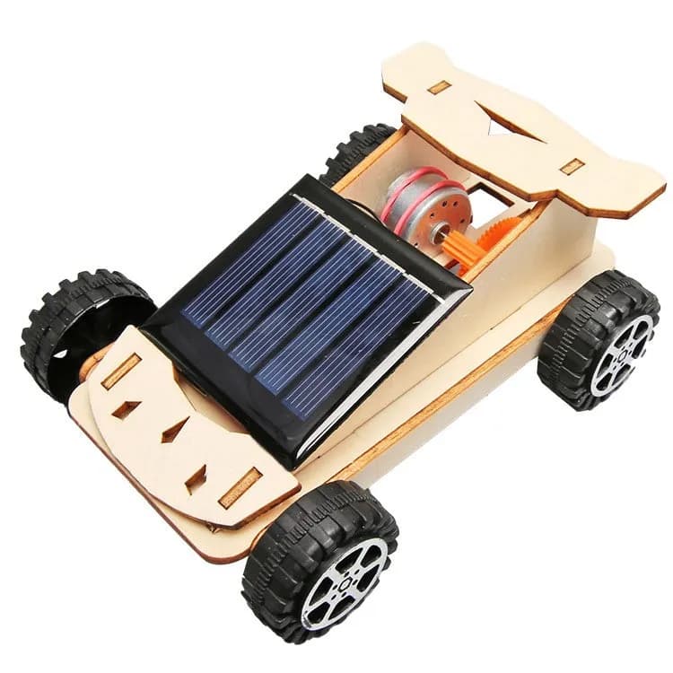 Voiture solaire, véhicule d'exploration lunaire, modèle assemblé à la main pour enfants, Puzzle 3d e