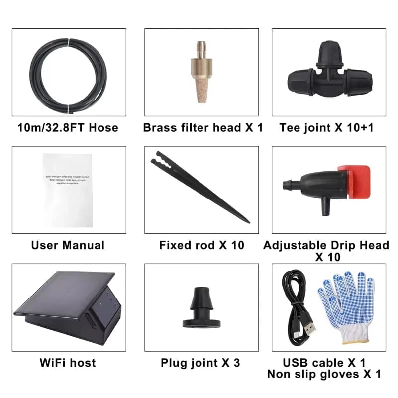 Kit de Machine d'arrosage automatique solaire WIFI, application Mobile, télécommande, dispositif d'a