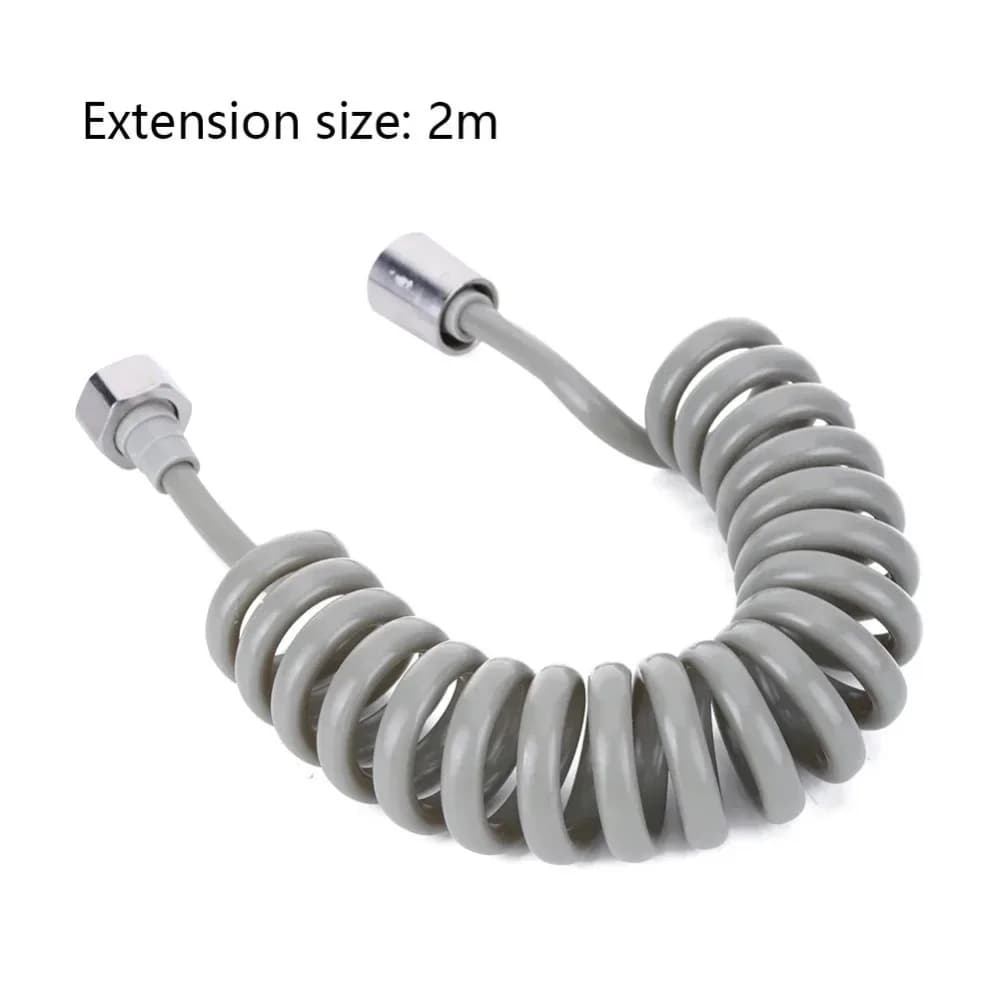 Tuyau de douche flexible, tête de douche extensible universelle à ressort, connecteur de tuyau, tube