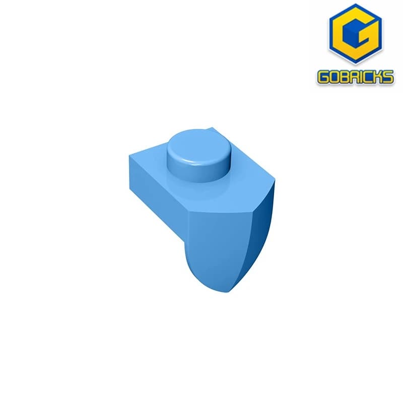 Plaque Gobricks GDS-869, modifiée 1 x 1 avec dent verticale compatible 15070 pièces de bricolage pou