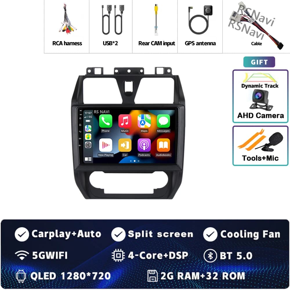 Autoradio multimédia Android 16 pour Geely Emgrand EC7 1 2009-2016, écran QLED 2K, lecteur vidéo, GP
