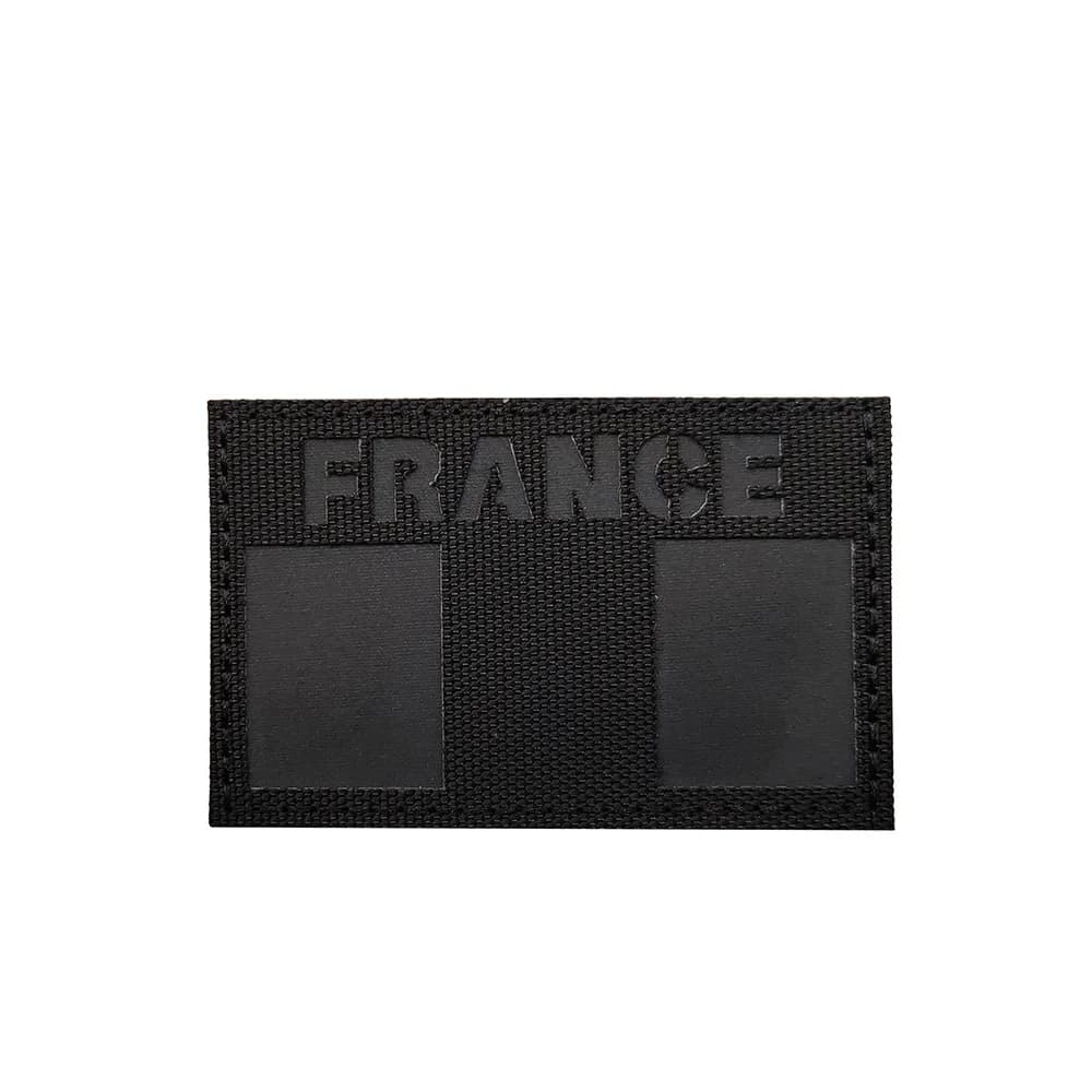 Patchs brodés infrarouges IR drapeau de la France, Badges réfléchissants brodés avec emblème de drap
