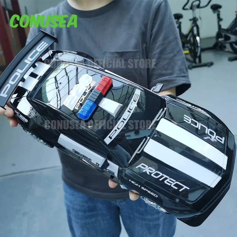 1/12 grand 2.4GHz Super rapide Police RC voiture télécommande voitures jouet avec lumières Durable C