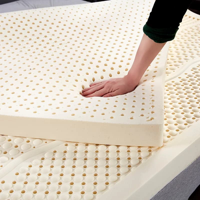 Matelas en latex naturel 100% thaïlandais avec housse, dessus de matelas en caoutchouc pur naturel, 