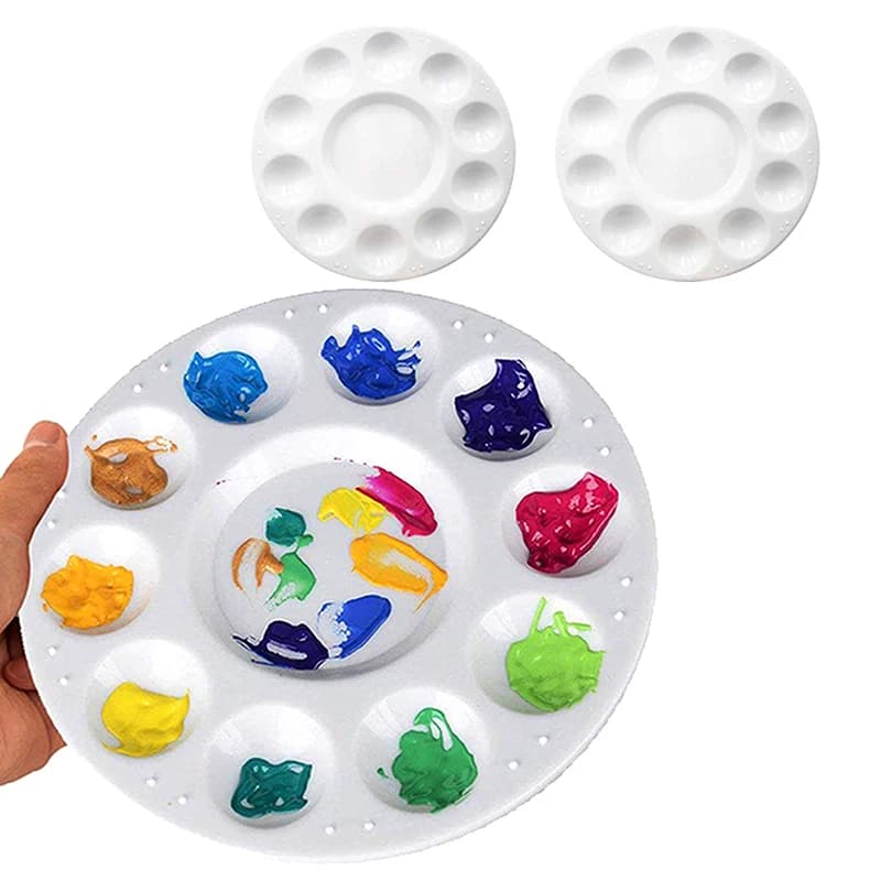 Palette de peinture artistique en plastique, 10 grilles, fournitures d'artiste, interconnexion, Assa