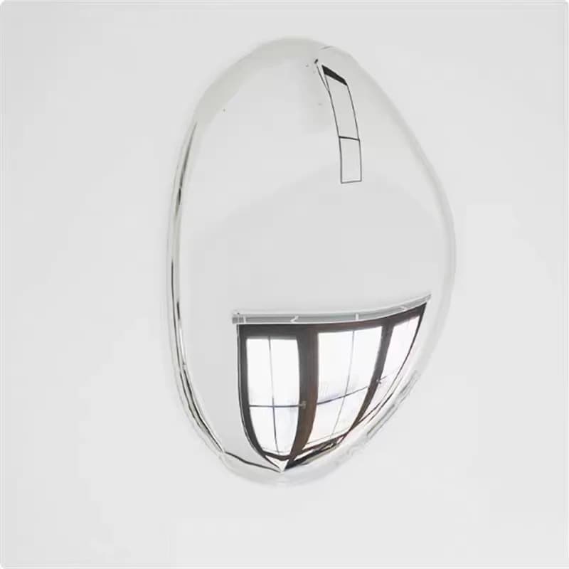 Miroir décoratif minimaliste en forme de goutte d'eau en acier inoxydable, accessoire mural de fond 