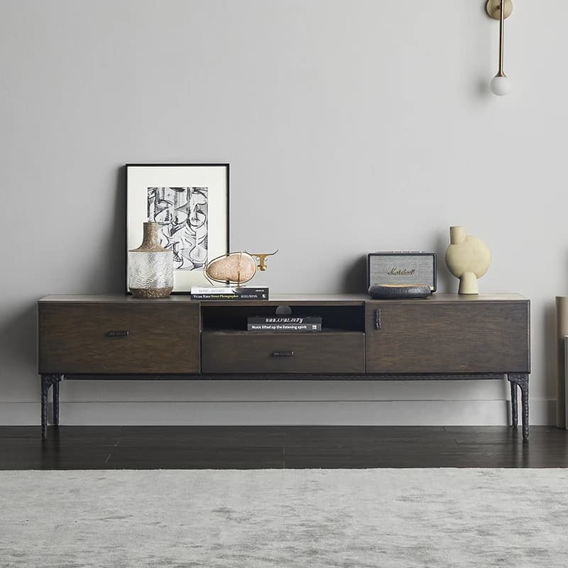 Meuble Tv rétro du milieu du siècle avec support européen Premium élégant meuble Tv Design tendance 