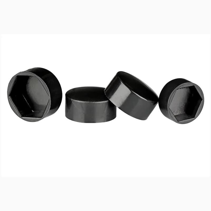 Capuchon de protection en plastique à tête plate, écrou Hexagonal noir/blanc/gris, vis hexagonale ex