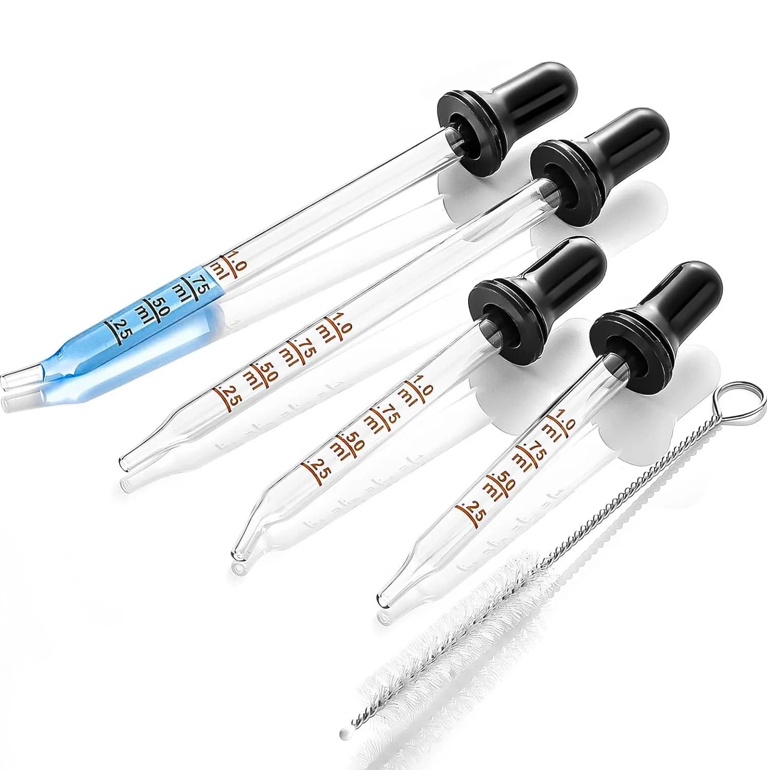 Compte-gouttes en verre avec mesure précise, médecine, outil de dosage, château essentiel, laboratoi