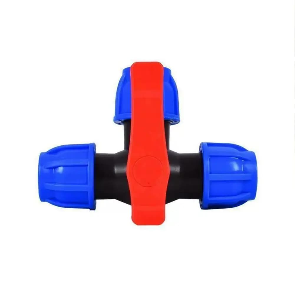 Vanne à boisseau sphérique 3 voies pour tuyau PE 20/25/32mm, raccord rapide en T pour tuyau d'eau, a