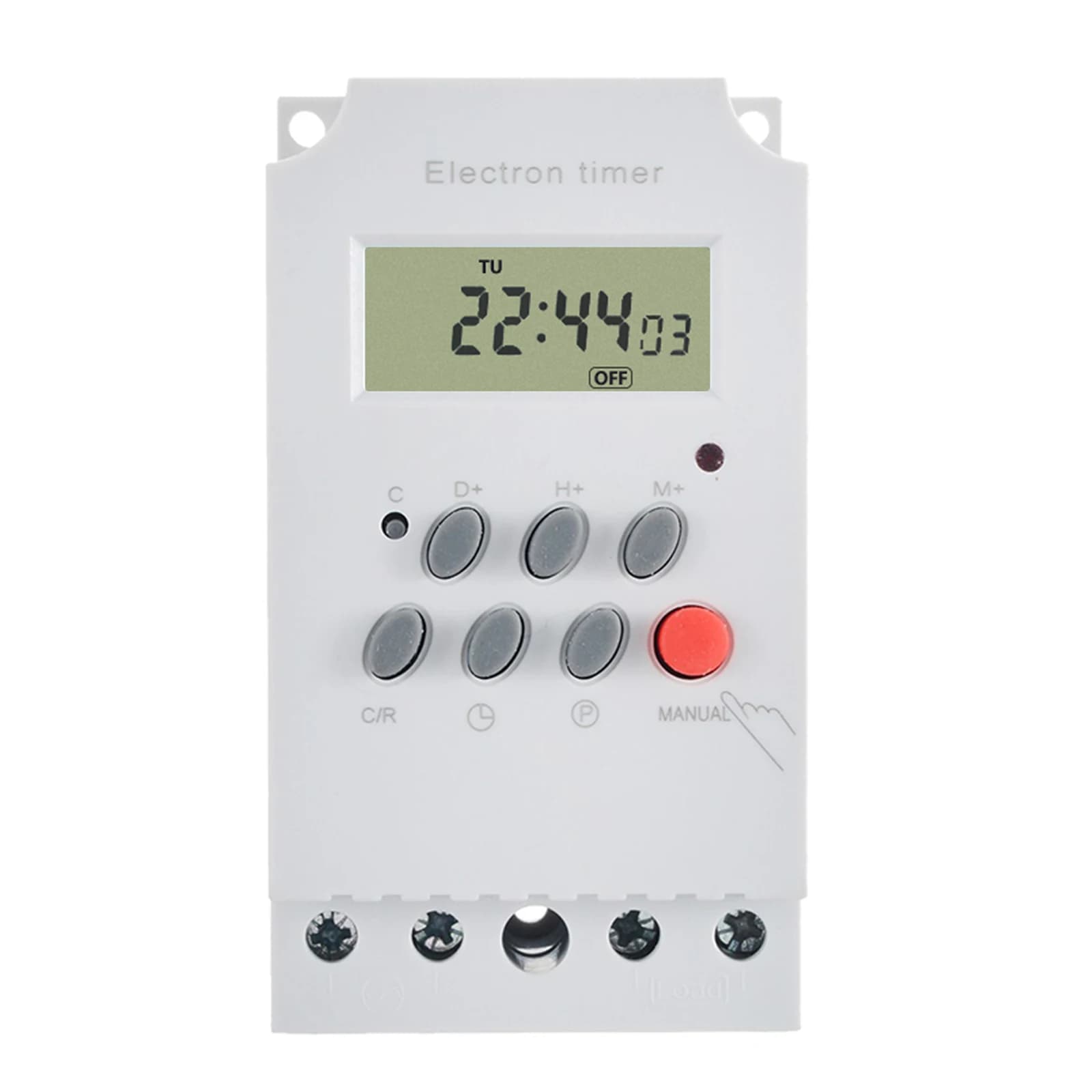 Minuterie Électronique Programmable Numérique AC 220V 25A, Rail Din, Contrôleur avec Écran LCD, Horl