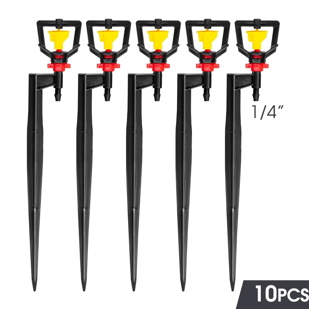 Micro Arroseurs d'Irrigation de Jardin, Support de Piquet de 20cm, Réfraction 360 °, Brumisation, Sp
