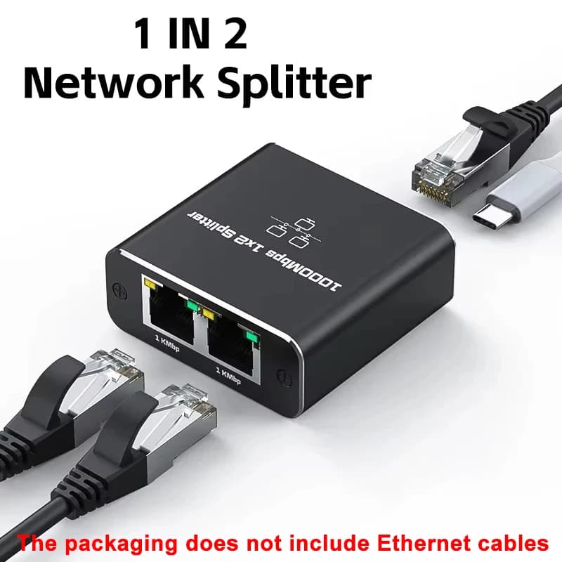Répartiteur de câble réseau avec accès Internet simultané un à deux, répartiteur Rj45 avec commutate