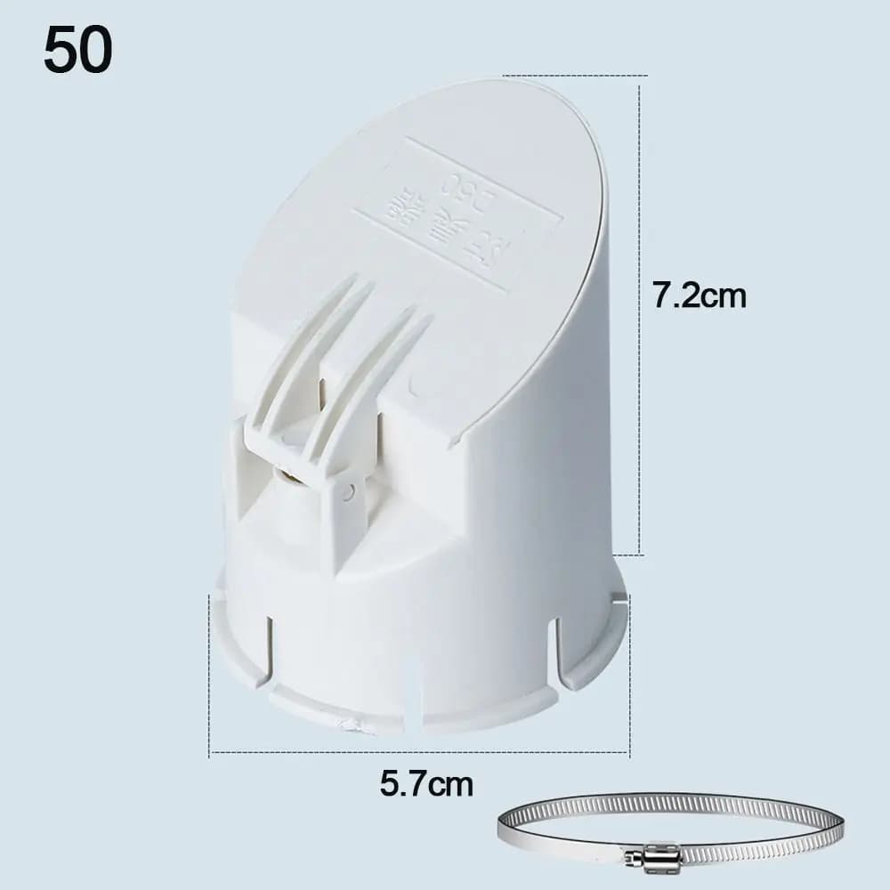 Tuyau de Proximité 50-160mm, Couverture de Toit Blanche Anti-Odeur, Anti-Insectes, Capuchon de Pluie