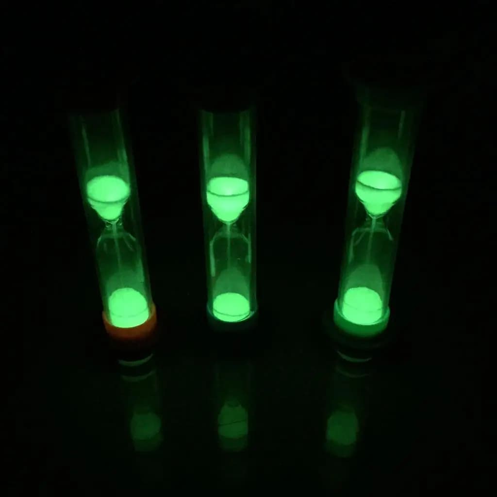 Sablier en verre orange de 1 minute (le noir) pour jouer au jeu de fête
