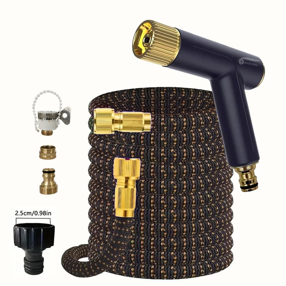 Tuyau magique extensible, tuyau de lavage de voiture haute pression avec Kit de pistolet de pulvéris