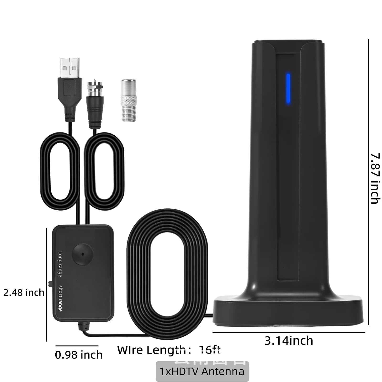 Nouvelle antenne récepteur TV numérique DTMB intérieure et extérieure, antenne HDTV numérique haute 