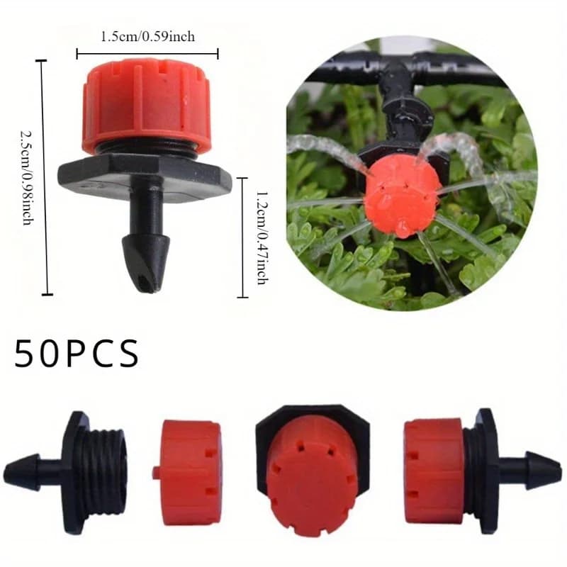 Goutteurs d'irrigation réglables pour système d'arrosage, micro goutteurs, 100 en effet, 1/4 pièces