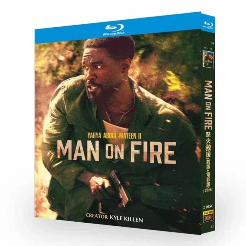 Man On Fire 2026 - Film d'action - Blu-ray - Coffret complet - DVD