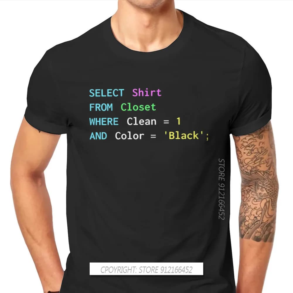 T-shirt Tux PenEcolTShirt pour homme, système d'exploitation Linux, programmeurs SQL, 100% coton, ca
