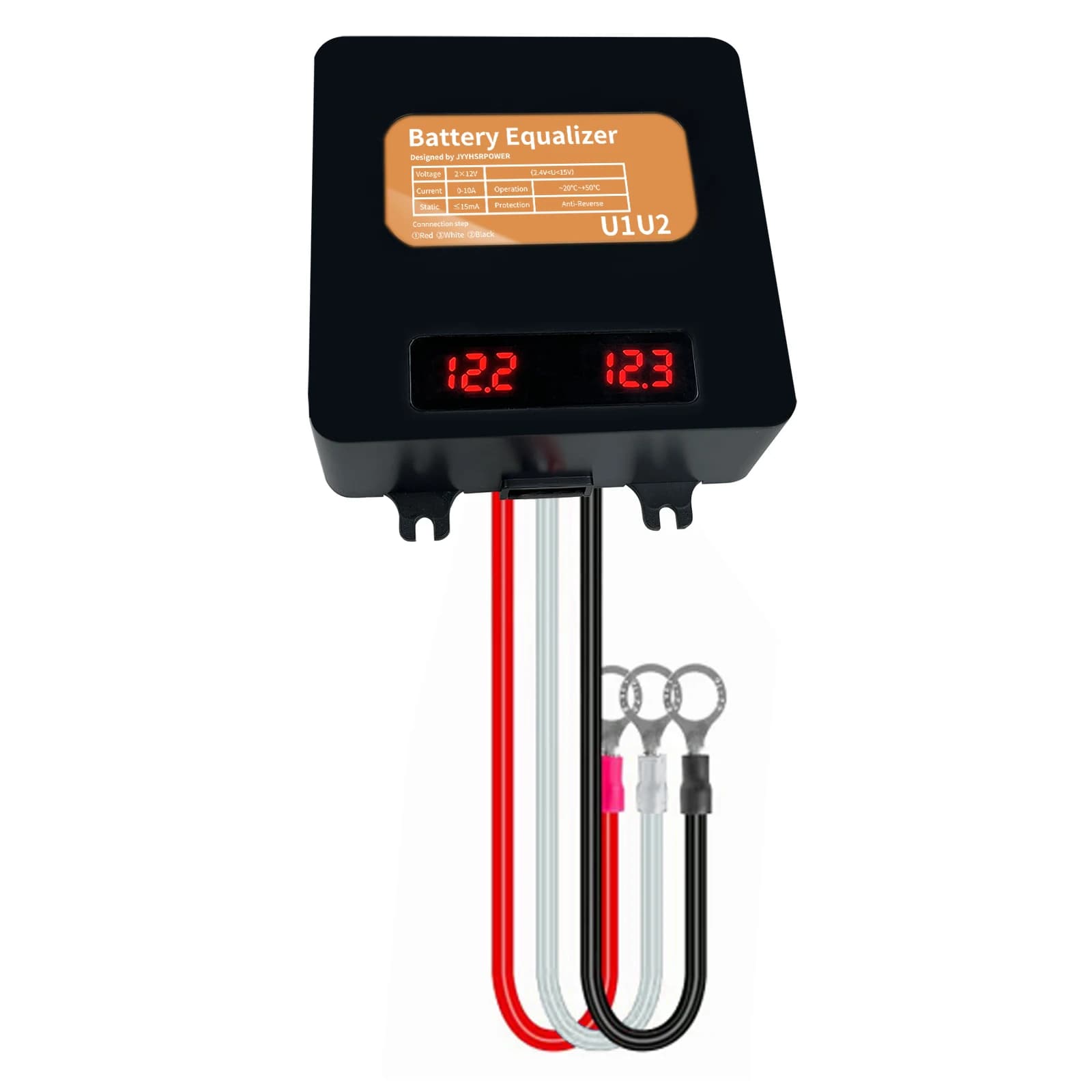 Équilibreur de batterie solaire 2x12V, système d'égaliseur avec affichage LED pour batterie au Lithi