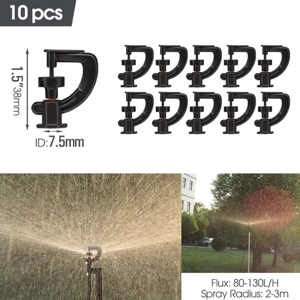 24 types de dispositif d'arrosage de jardin 90 °   180 °   360 °   Buse d'irrigation à Suspension de