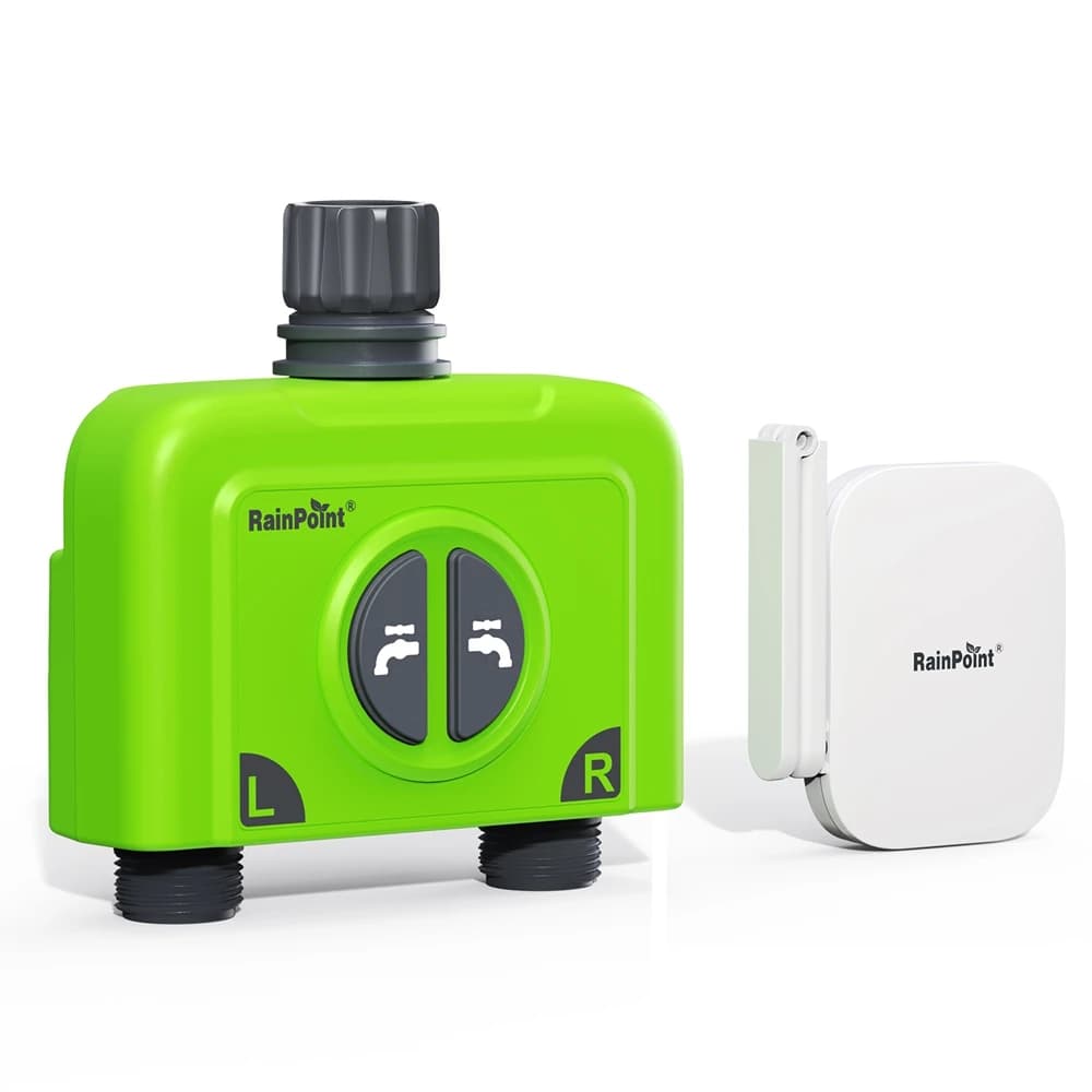 RainPoint WiFi Water Timer 2 Zone Smart Sprinkler Controller Automatic Drip Irrigation Garden Hose W
