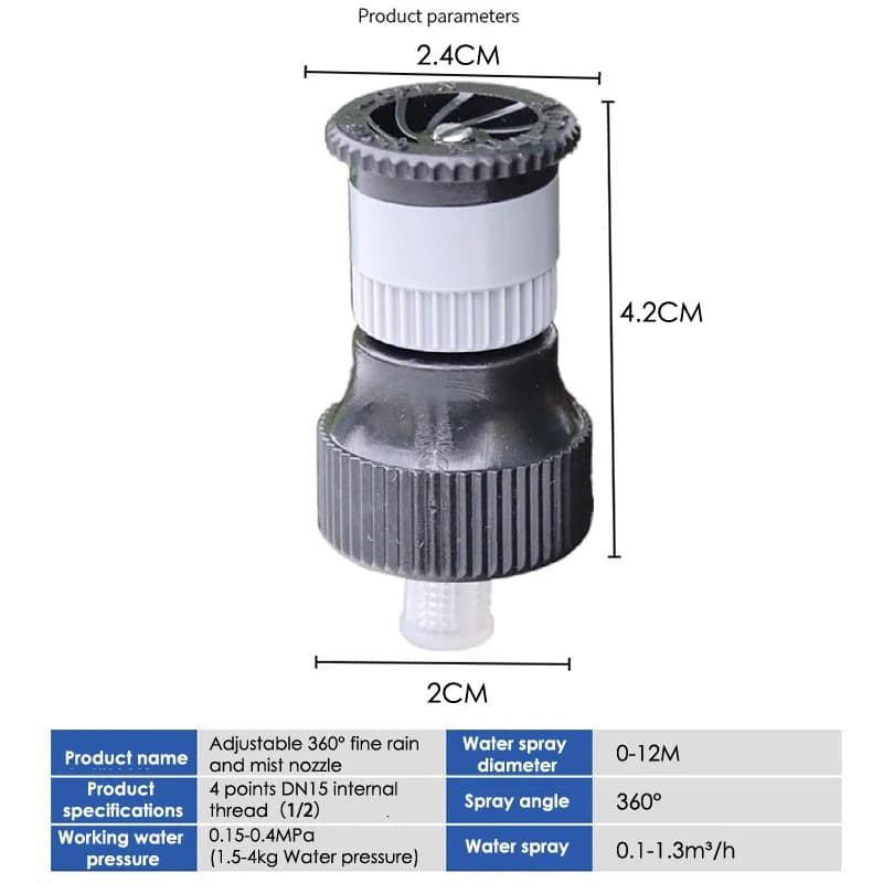 Réglable 360 °   Arroseur pour buse d'irrigation de pelouse de jardin, arrosage automatique