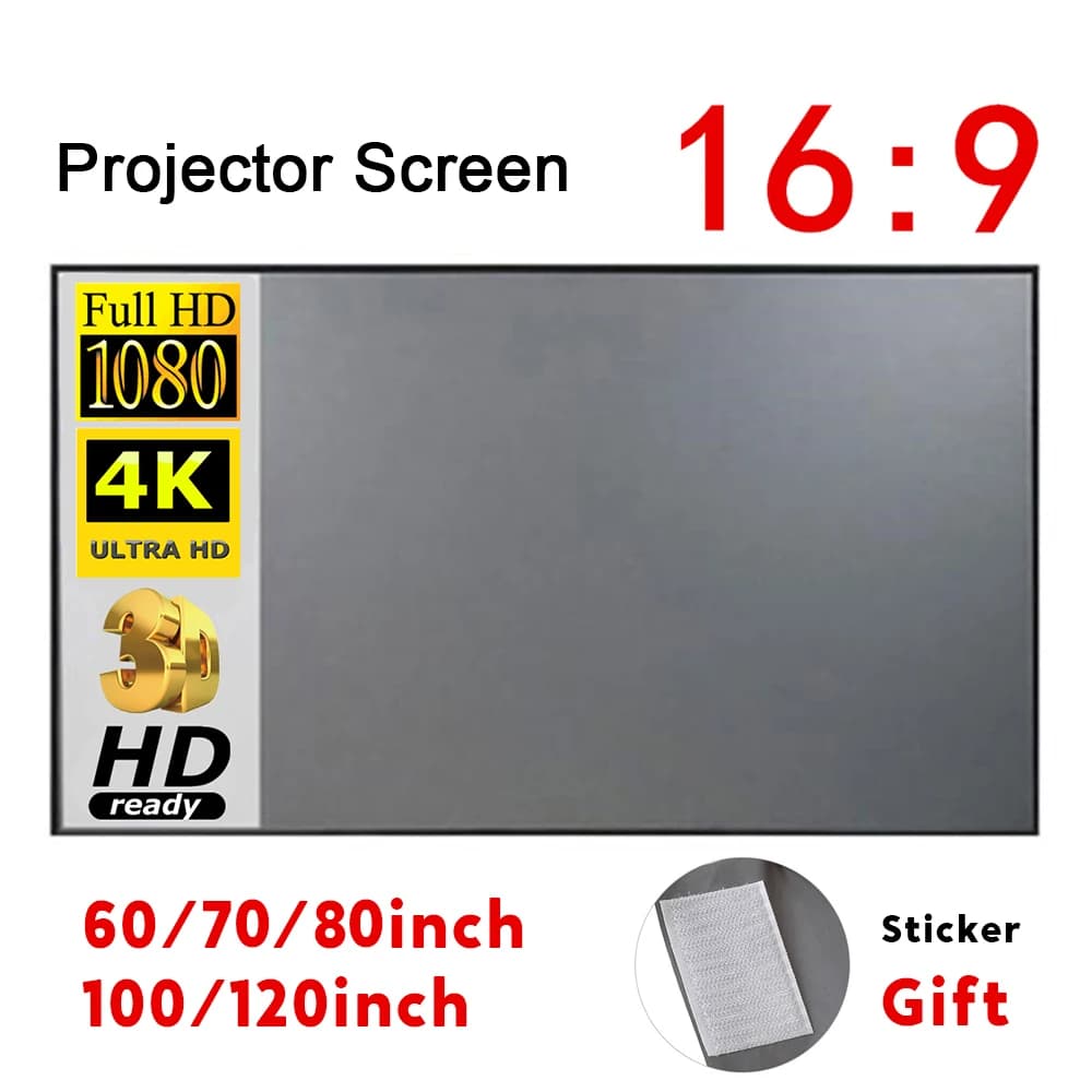 Écran de projection portable anti-lumière, rideau simple, écrans de projection pour la maison, l'ext