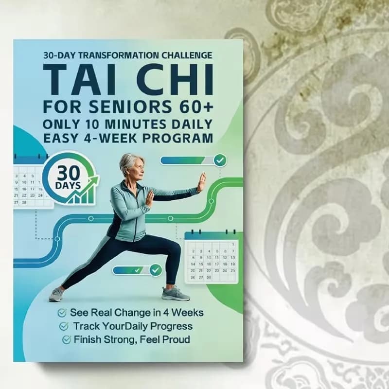 Taichi for Senior Journal Programme de Tai Chi sur 28 jours pour vous offrir un corps sain en 10 min