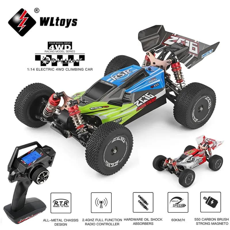 WLtoys 144001 1:14 RC Racing Car 65Km/h 2.4G Télécommande Haute Vitesse Off-Road Drift Shock Absorpt
