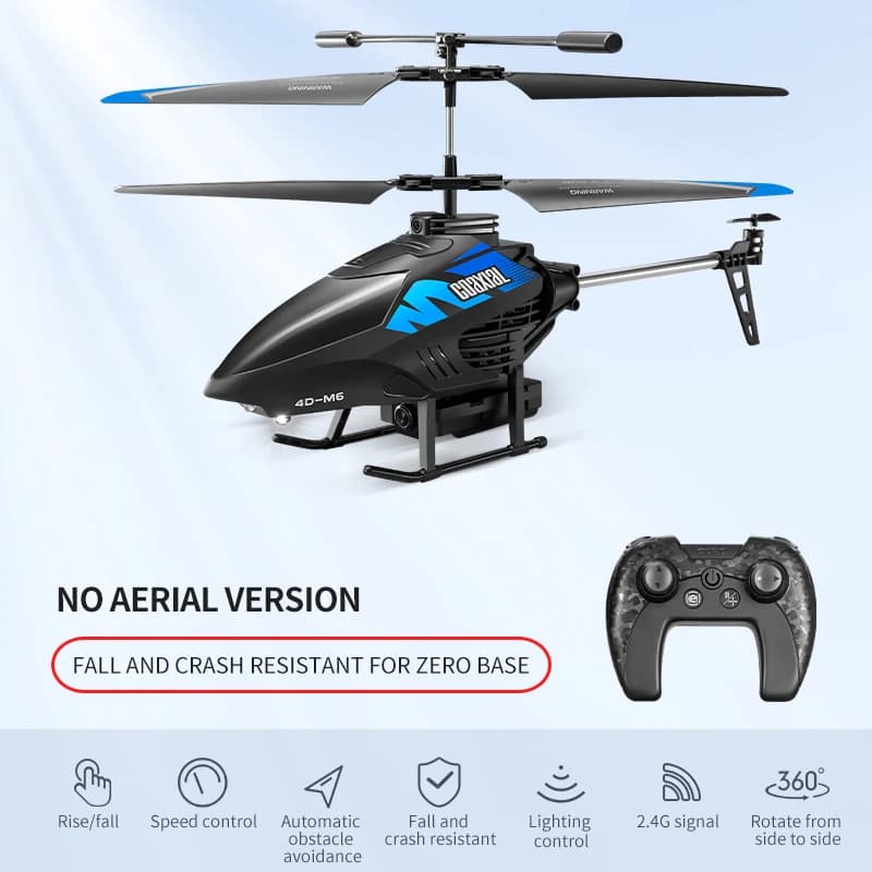 M6 hélicoptère télécommandé maintien d'altitude 2.4GHZ 4CH hélicoptères RC avec lumière LED avion Du