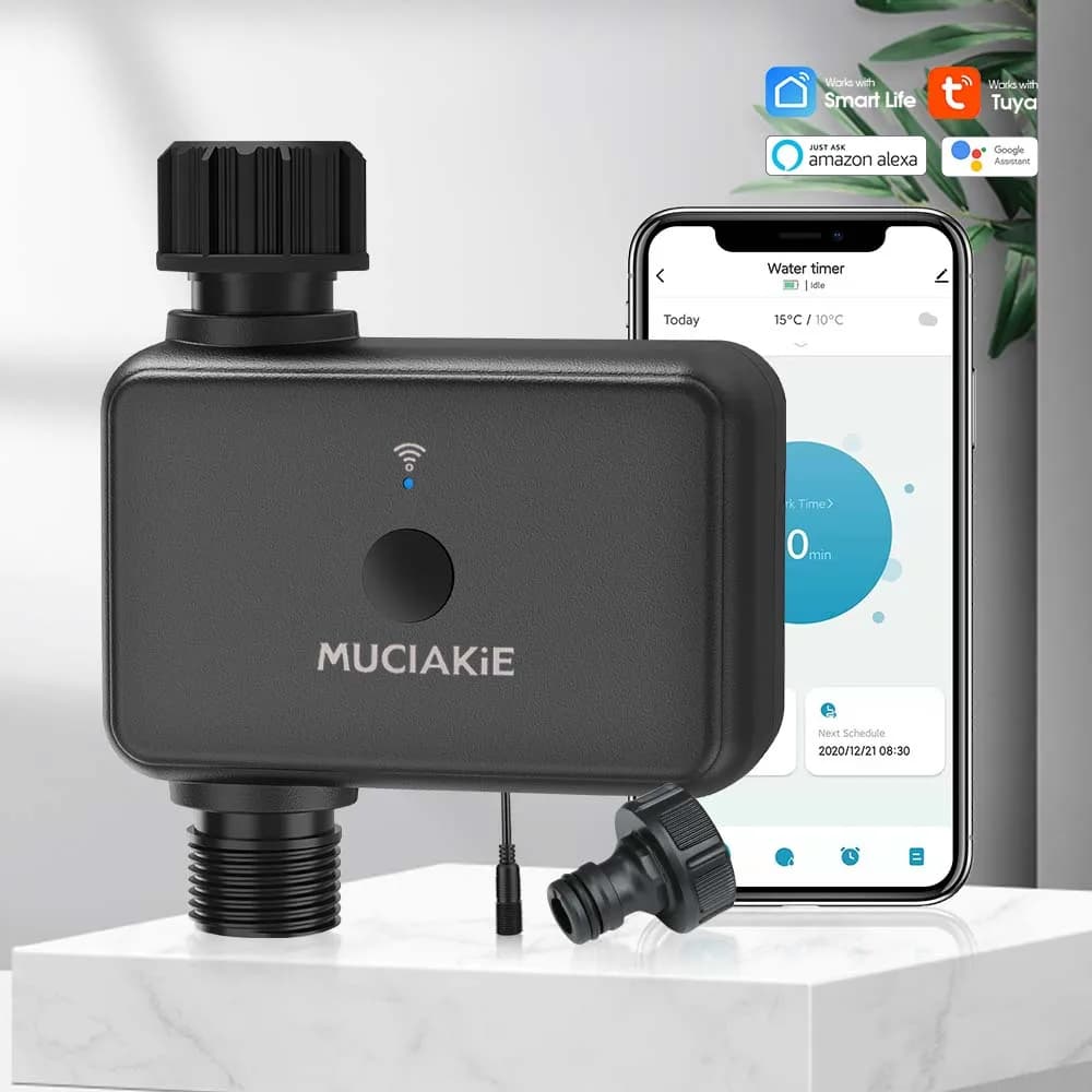Minuterie d'irrigation WiFi double bande pour jardin, 2.4GHz et 5GHz, télécommande intelligente par 
