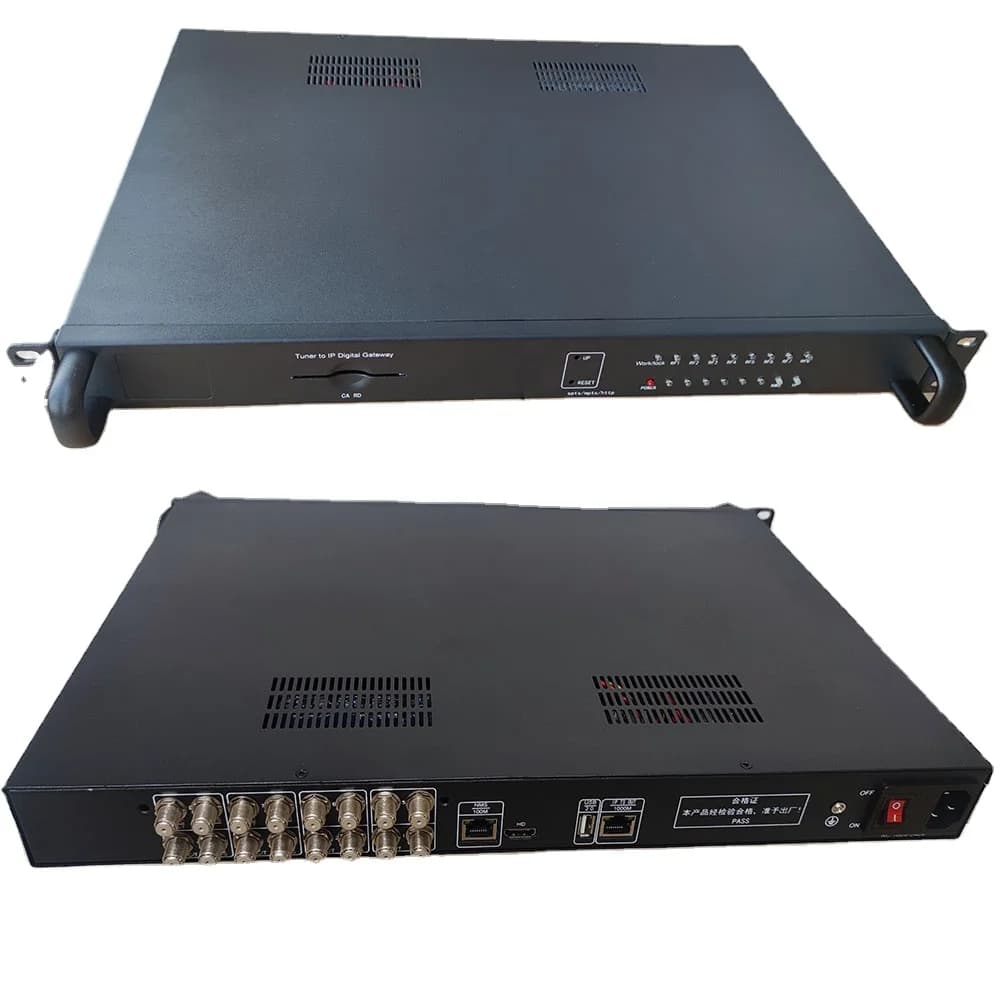FTA Dvbc Dvbt Dvbs S2 Atsc passerelle Ip haute qualité OSCAM IRD Iptv/Ott système Tuner vers récepte