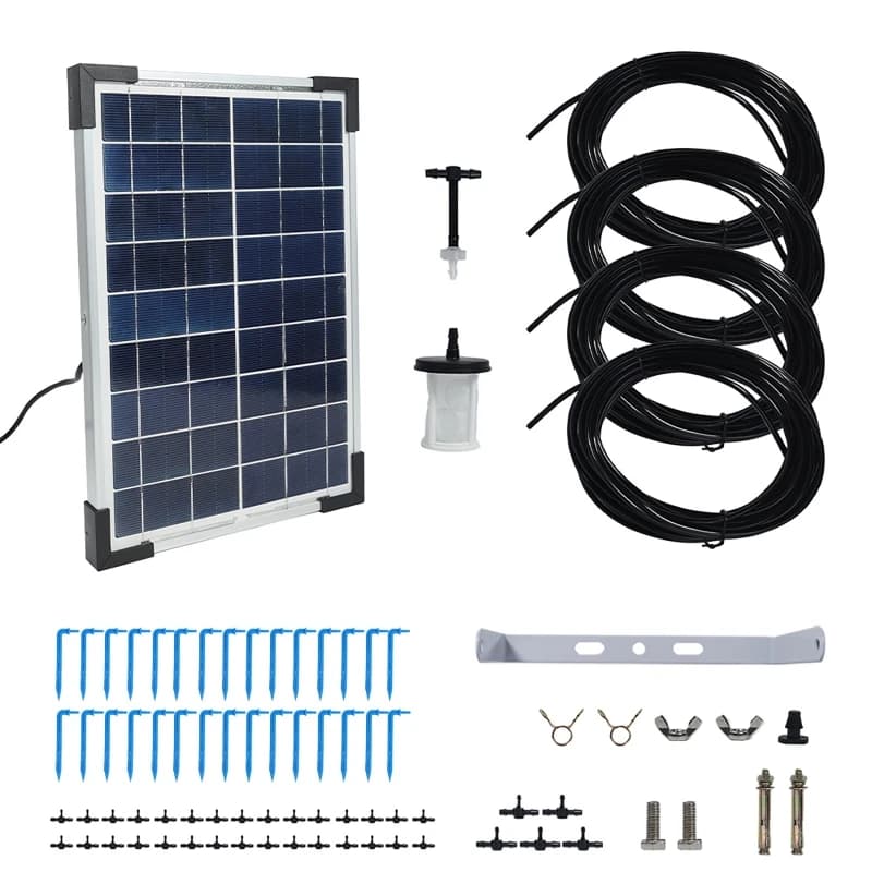 Système d'irrigation goutte-à-goutte solaire automatique, Kit d'irrigation goutte-à-goutte à énergie