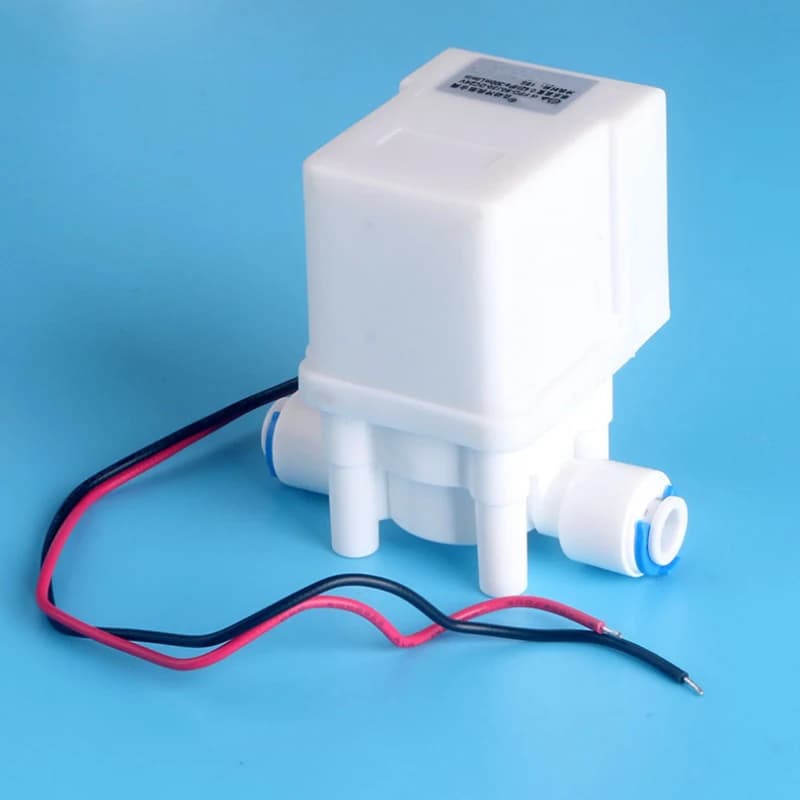 Électrovanne pour purificateur d'eau, 1/4 ", 6.5mm, connexion rapide, DC24V, 300cc, 18s, rinçage aut
