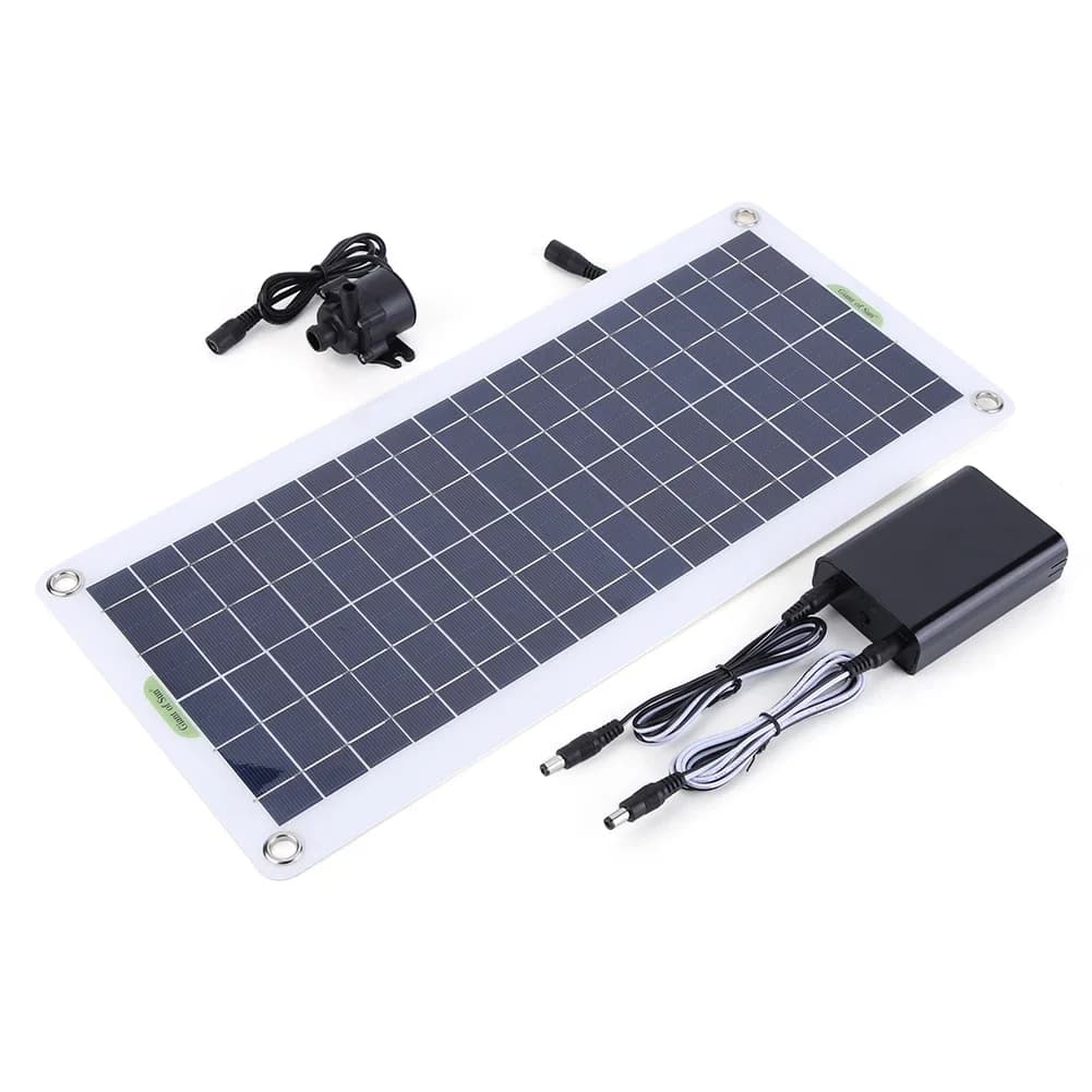 Pompe à eau submersible ultra-silencieuse avec panneau solaire 30W pour bassin à poissons, bain d'oi
